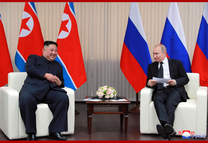 Ким Чен Ын встретился с Путиным 9